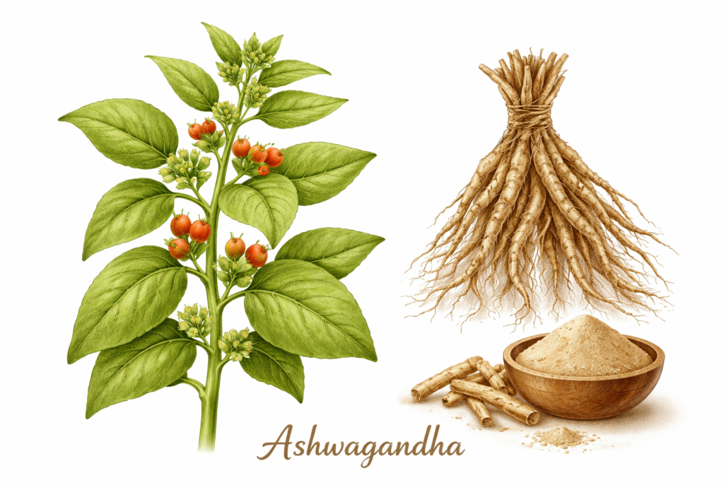 Ashwagandha roots for anxietyand stress