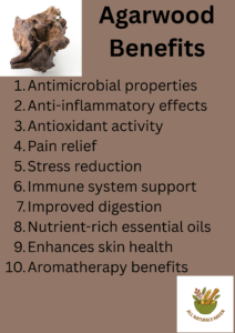 infographic on the health benefits of agarwood