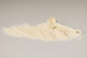 An image of powdered starch from arrowroot.
