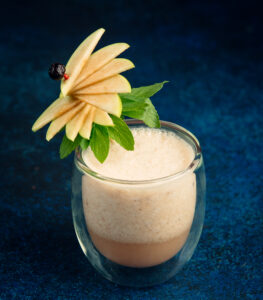 A picture of Atemoya fruit smoothie, usually taken to boost energy levels.