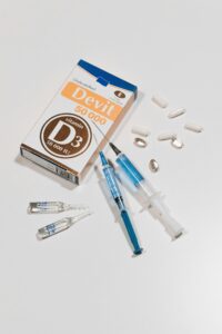 Vitamin D3 dosage forms illustrated: tabs, injections, etc.