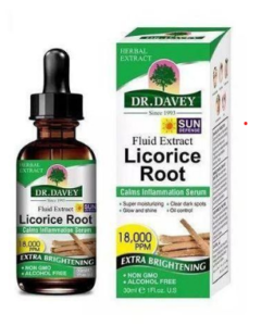 Image of Licorice root serum for skin brightening purposes