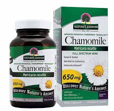 Image of chamomile standardized capsules and powder forms