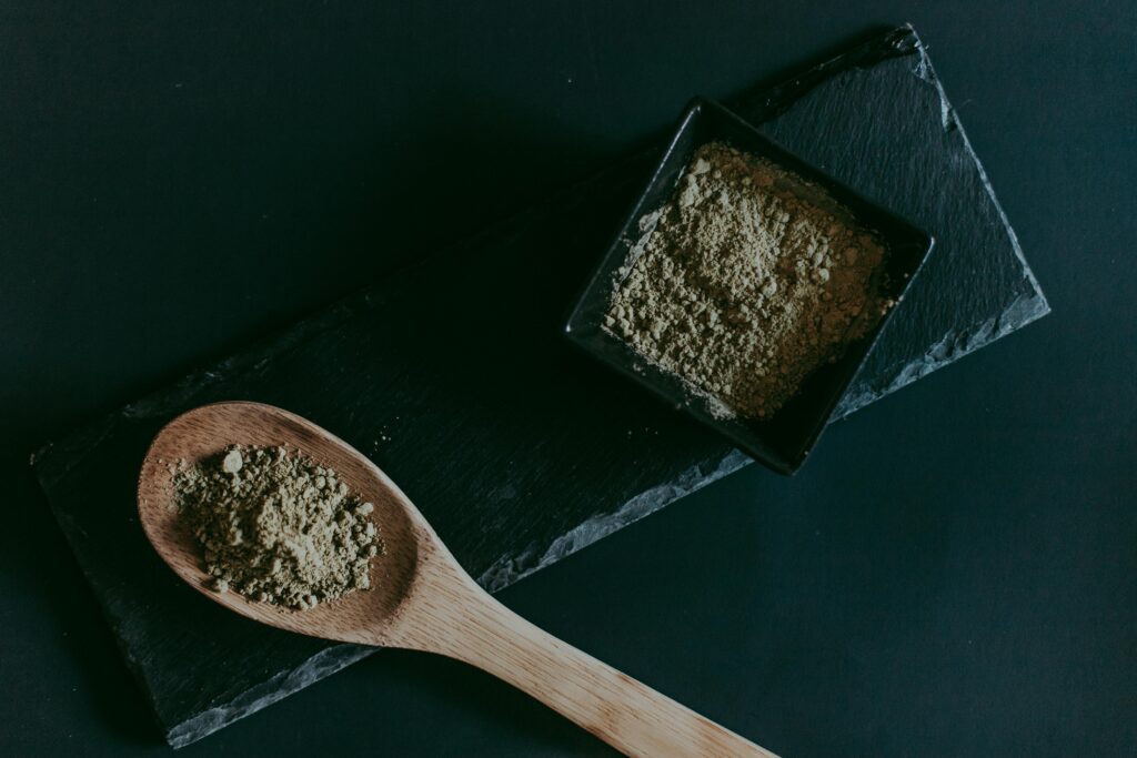 An image of Maca root black powder, one of its most popular forms of usage in herbal remedies.